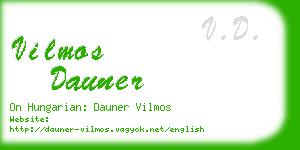 vilmos dauner business card